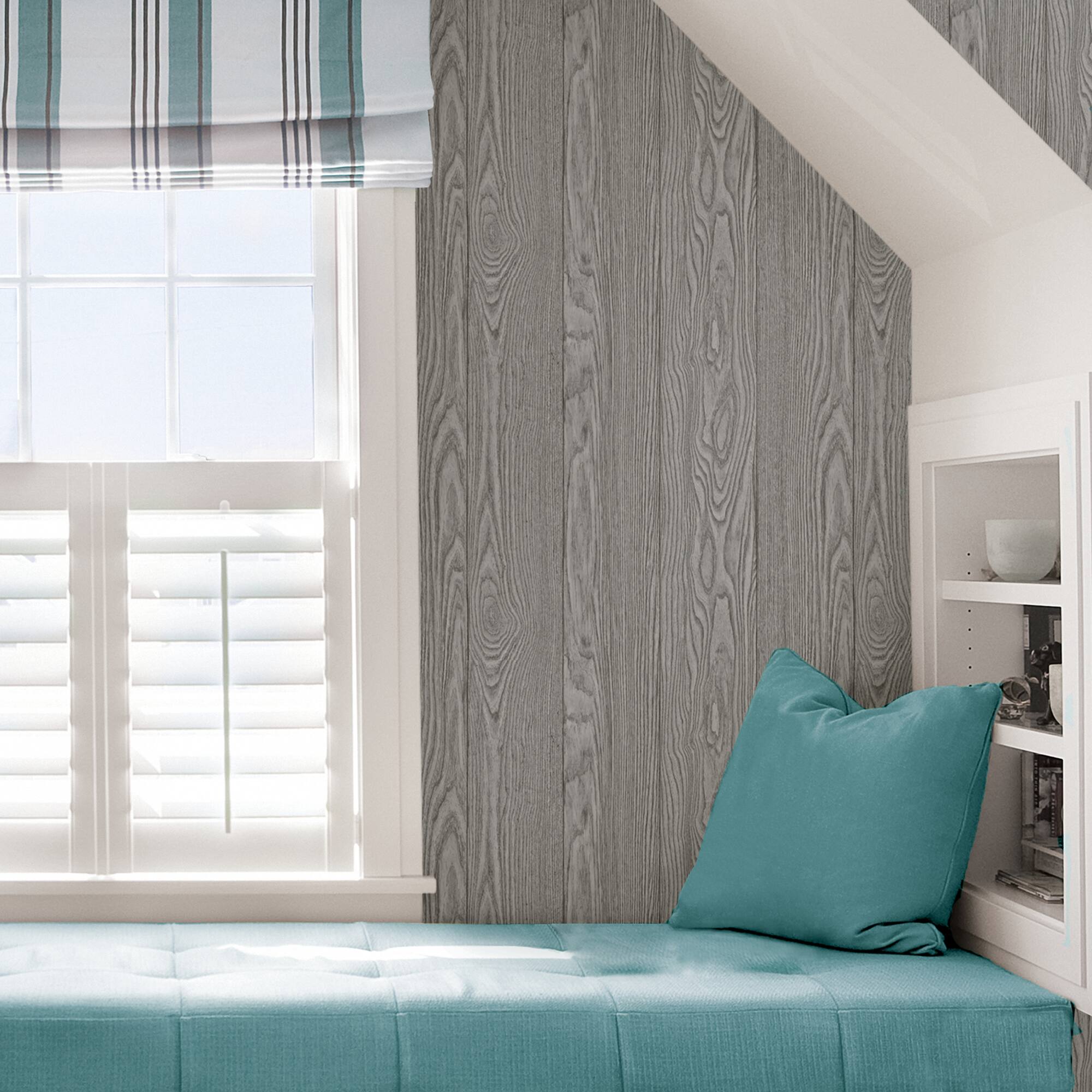 InHome Timber Gray Peel & Stick Wallpaper